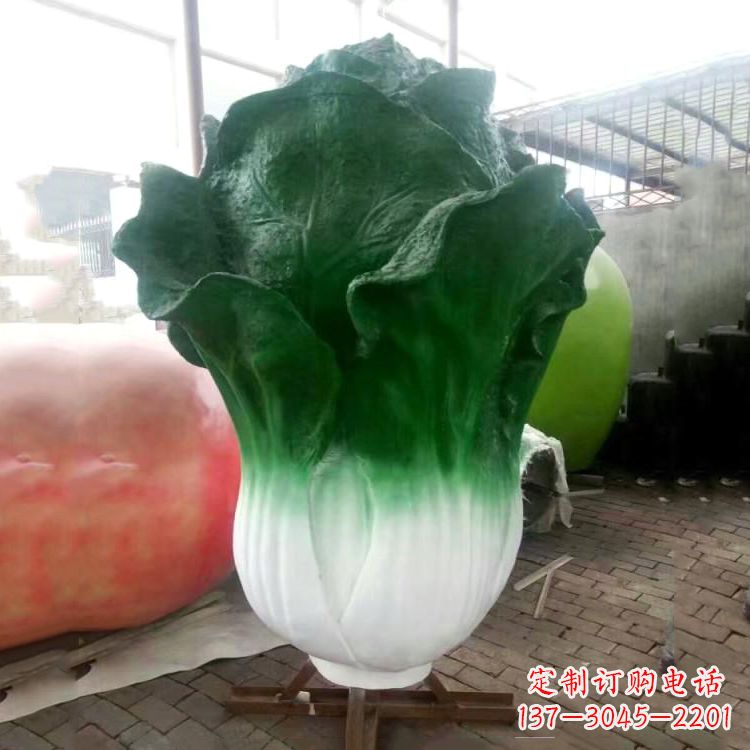 安阳玻璃钢招财植物白菜雕塑