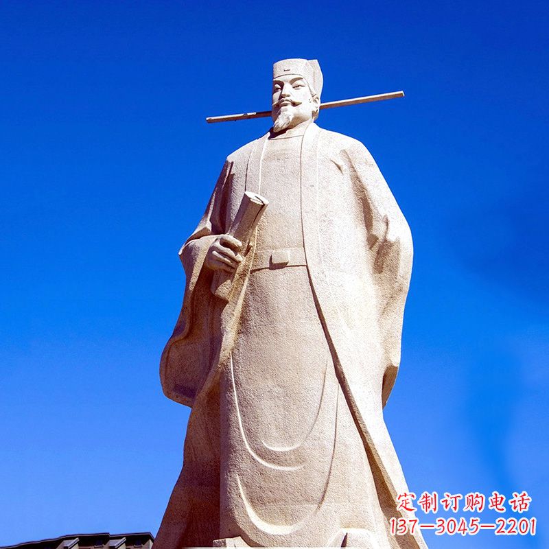安阳景区园林欧阳修大型砂岩雕像-中国历史文化名人著名文学大家