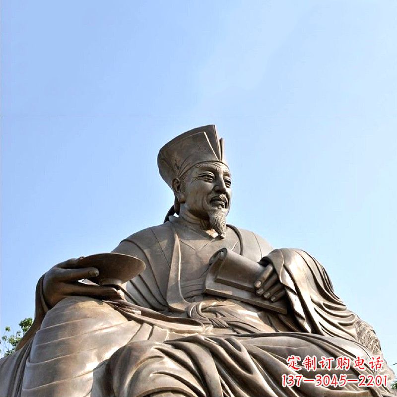 安阳历史名人北宋文坛领袖欧阳修铸铜雕塑