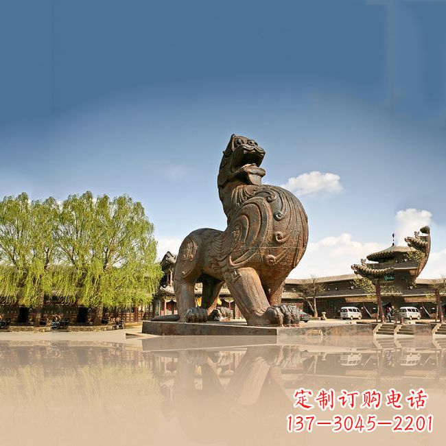 安阳铜雕狴犴雕塑-景区园林广场神兽景观摆件