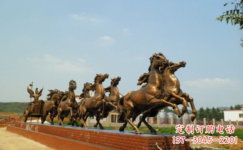 安阳阿波罗战车广场景观铜雕 (3)