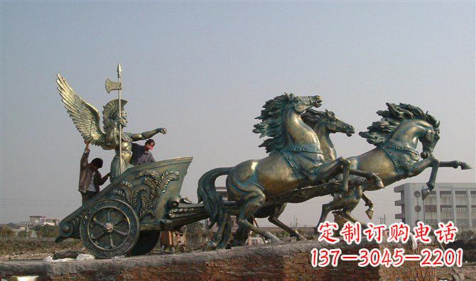 安阳阿波罗战车广场景观铜雕 (2)