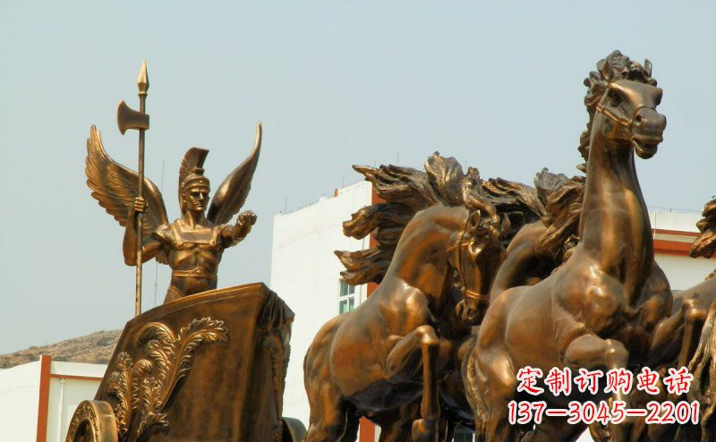 安阳阿波罗战车广场景观铜雕