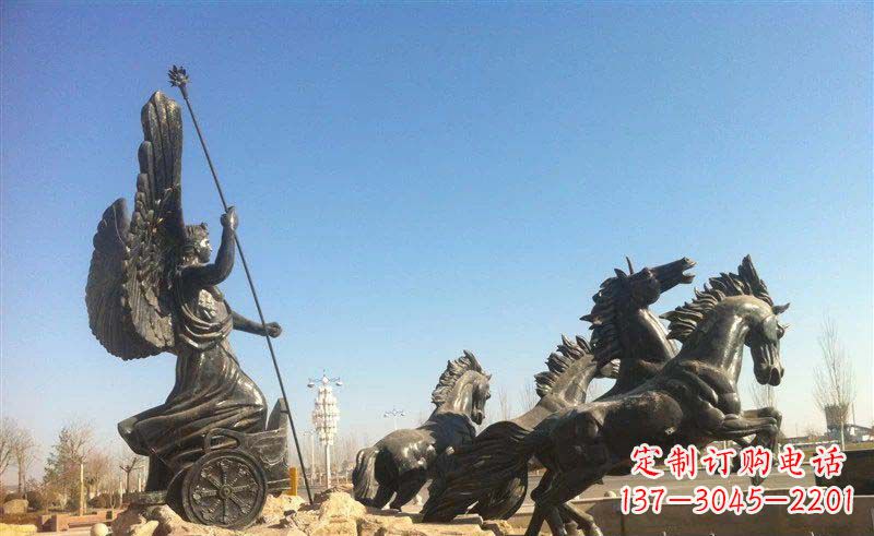 安阳阿波罗战车小区景观铜雕 (2)