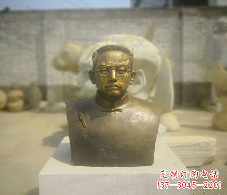 安阳爱国者陶行知胸像铜雕