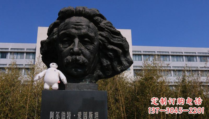 安阳爱因斯坦头像铜雕222