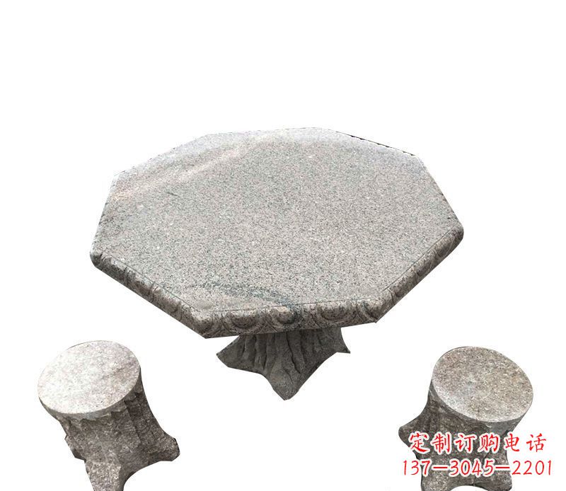 安阳八角石桌凳园林景观石雕