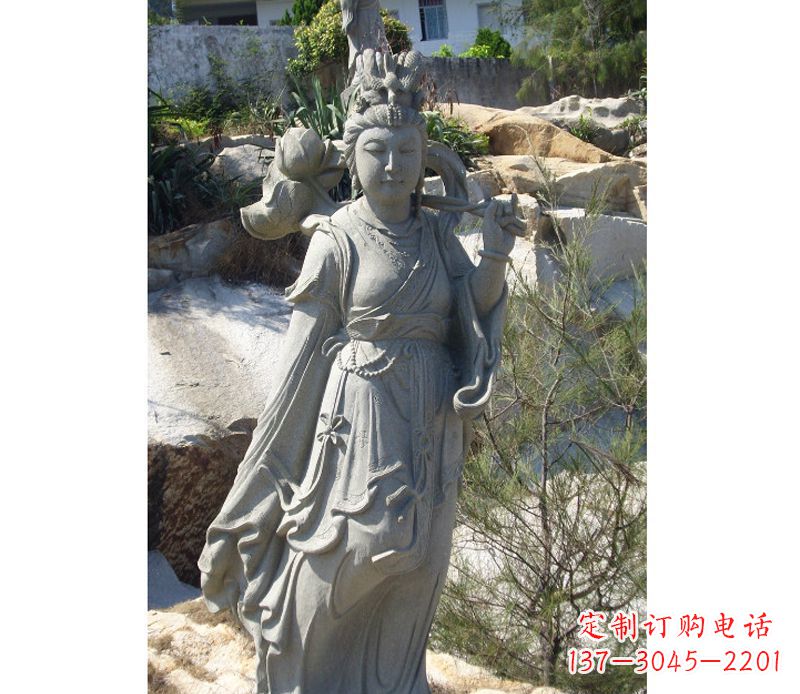 安阳八仙何仙姑石雕