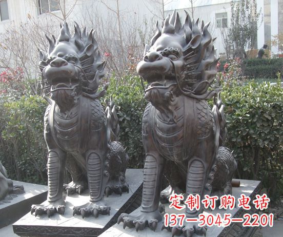 安阳霸气的铜狮子