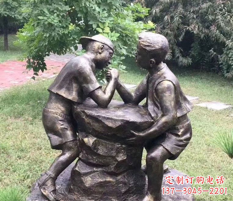 安阳掰手腕儿童雕塑