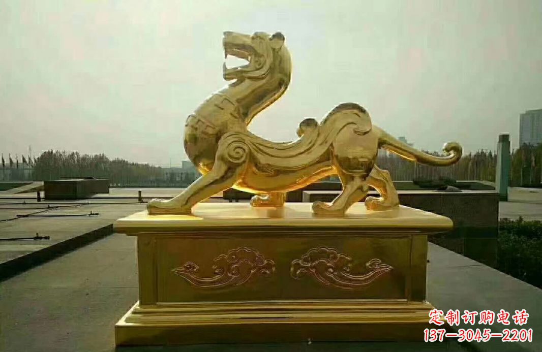 安阳白虎铜雕