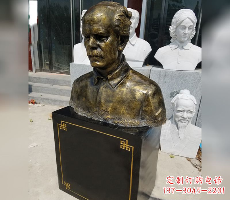 安阳白求恩胸像铜雕2