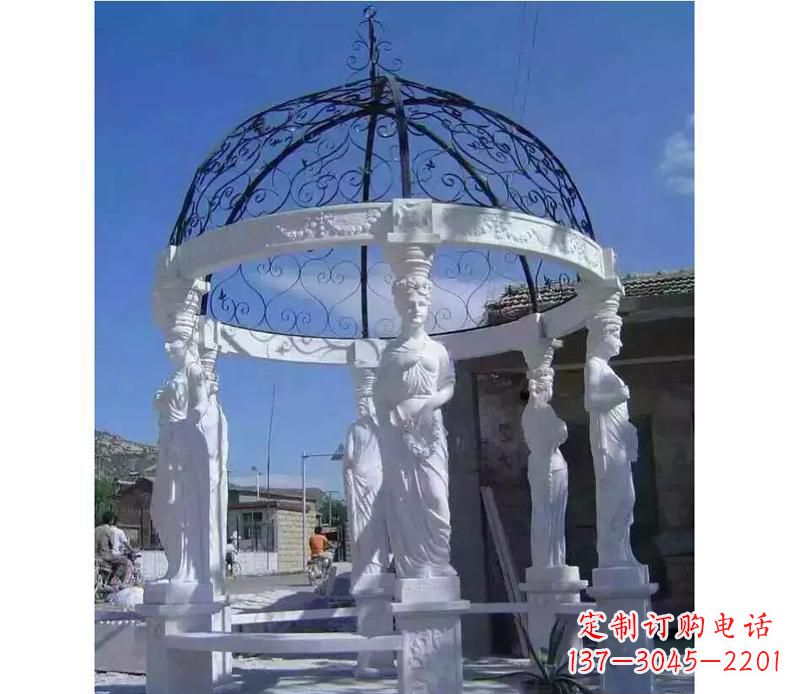 安阳白色欧式石头凉亭