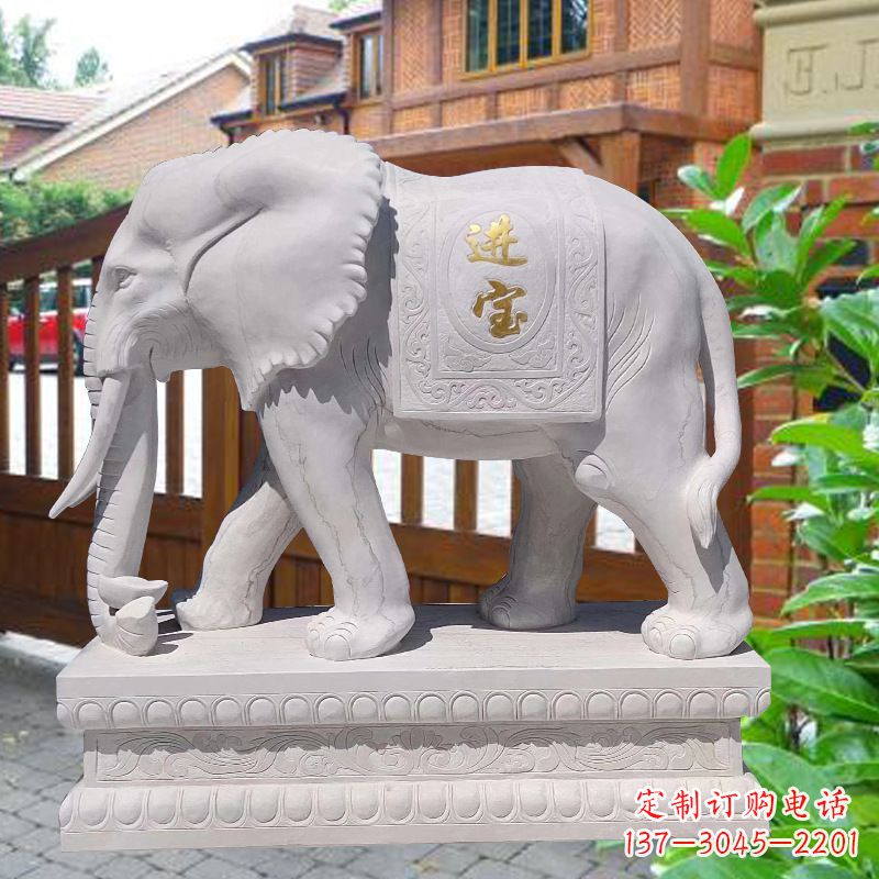 安阳白石雕大象