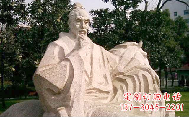 安阳班固石雕像-砂岩石刻历史名人中国东汉文学家雕塑