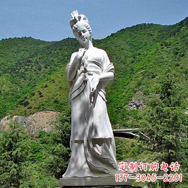 安阳褒姒汉白玉石雕像-中国古代(西周时期)美女雕塑