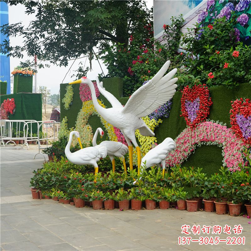 安阳北京玻璃钢仙鹤雕塑