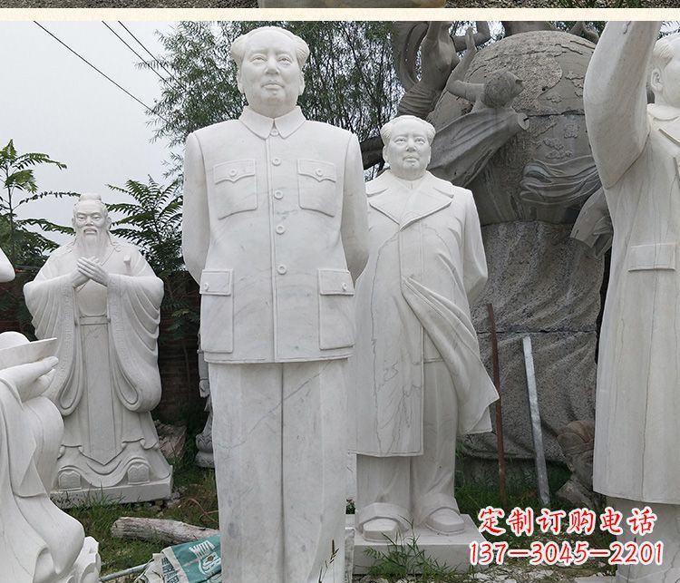 安阳背手的毛主席汉白玉伟人石雕