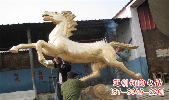 安阳奔马铸铜马铜雕