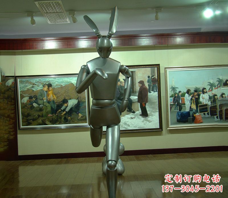 安阳奔跑兔子雕塑
