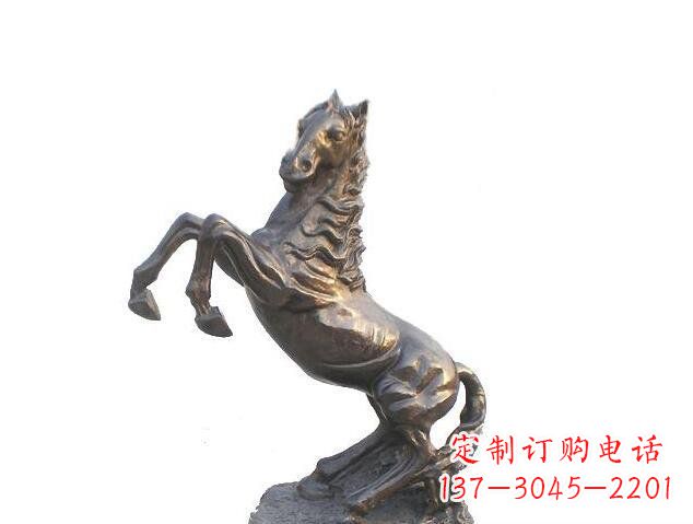 安阳奔腾的马玻璃钢仿铜动物雕塑