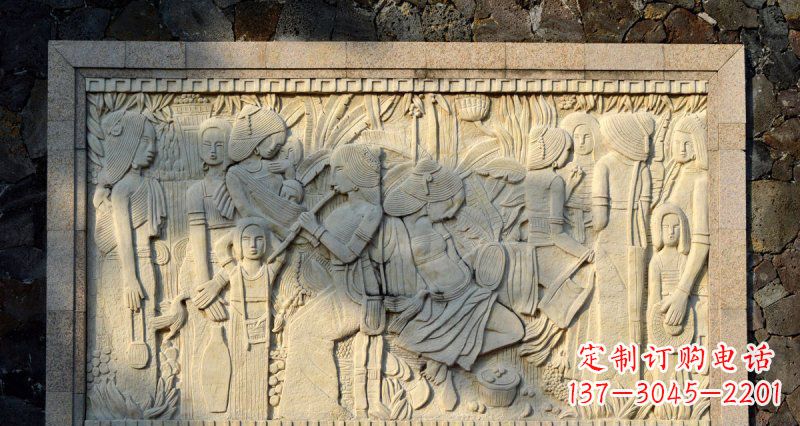 安阳壁画抽象女人石浮雕