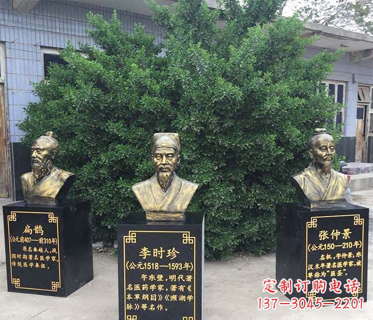 安阳扁鹊李时珍张仲景胸像古代人物铜雕