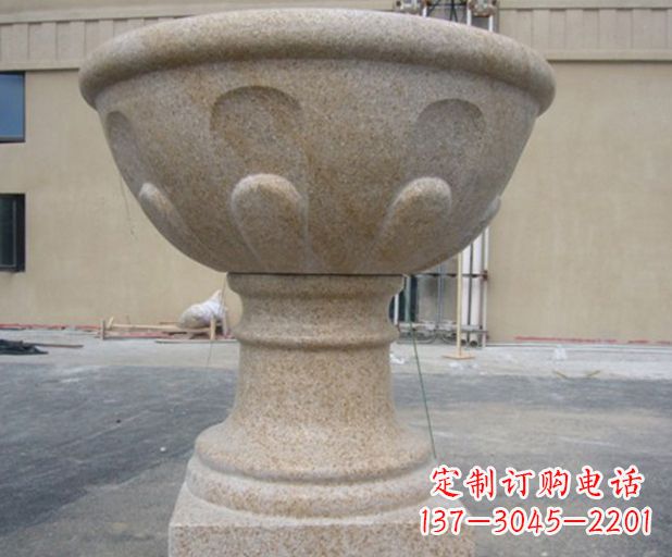 安阳别墅景观大理石花盆石雕 (3)