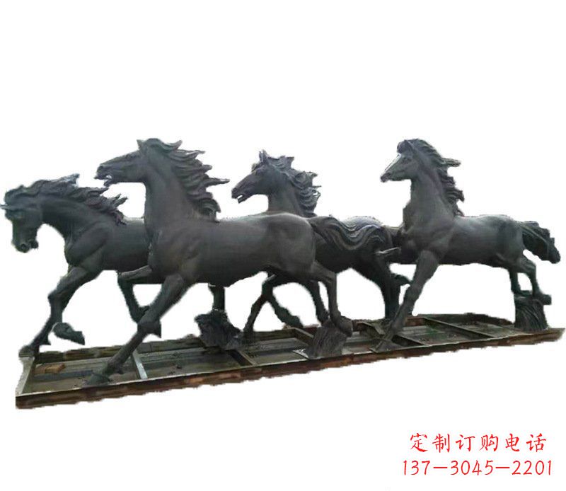 安阳别墅景观动物马铜雕塑 (2)
