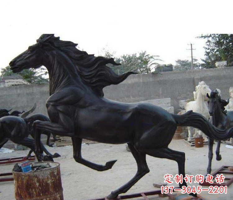 安阳别墅景观动物马铜雕塑 (3)