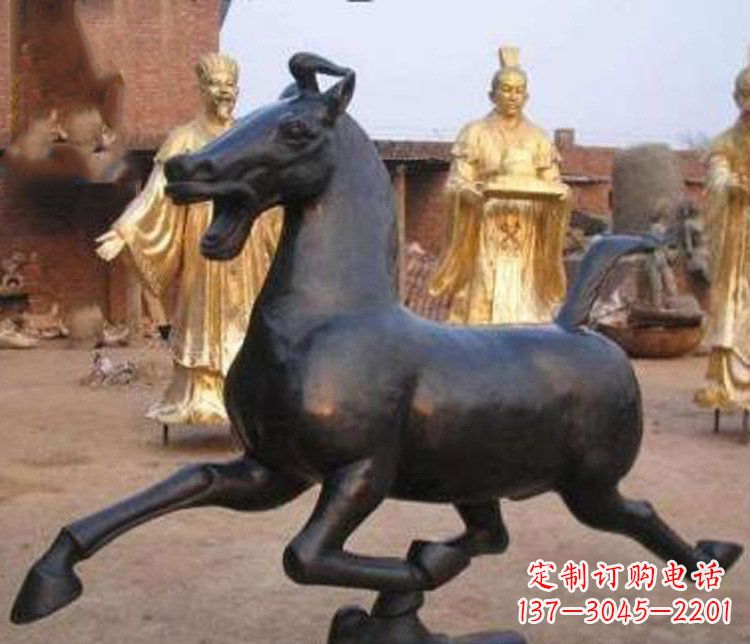 安阳别墅景观动物马铜雕塑_1