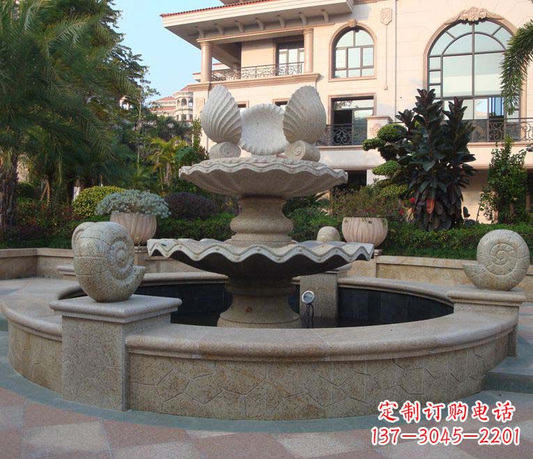 安阳别墅景观多层喷泉石雕
