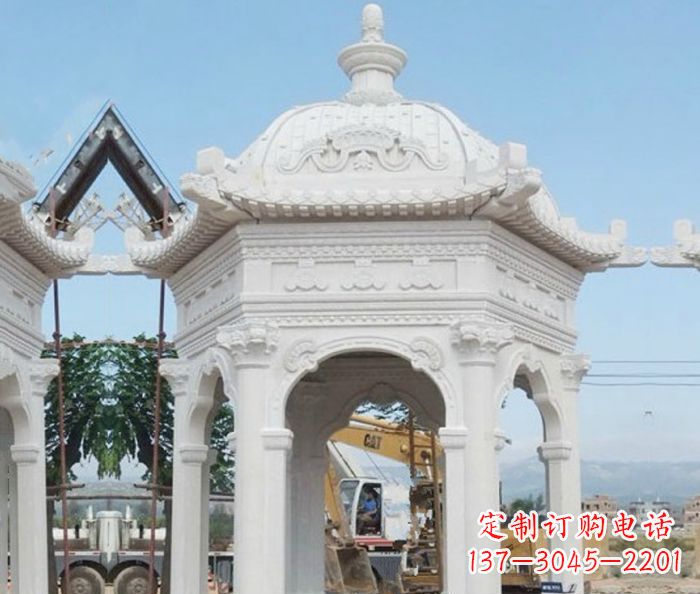 安阳别墅景观欧式石雕凉亭