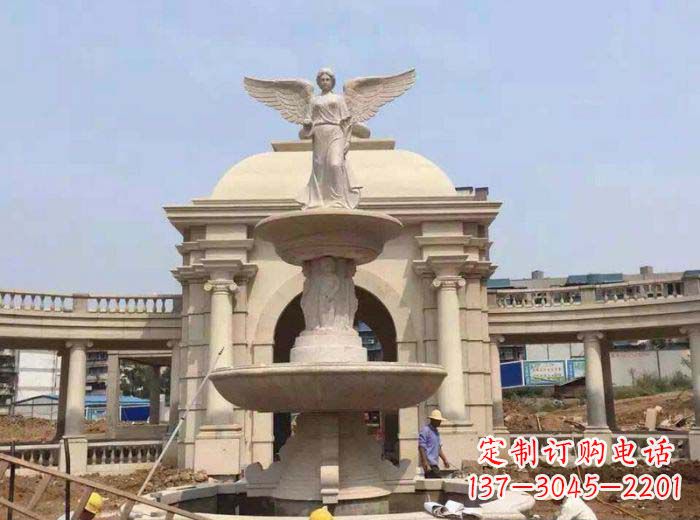 安阳别墅景观天使喷泉石雕