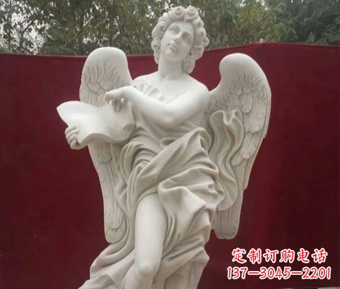 安阳别墅景观天使人物石雕 (2)