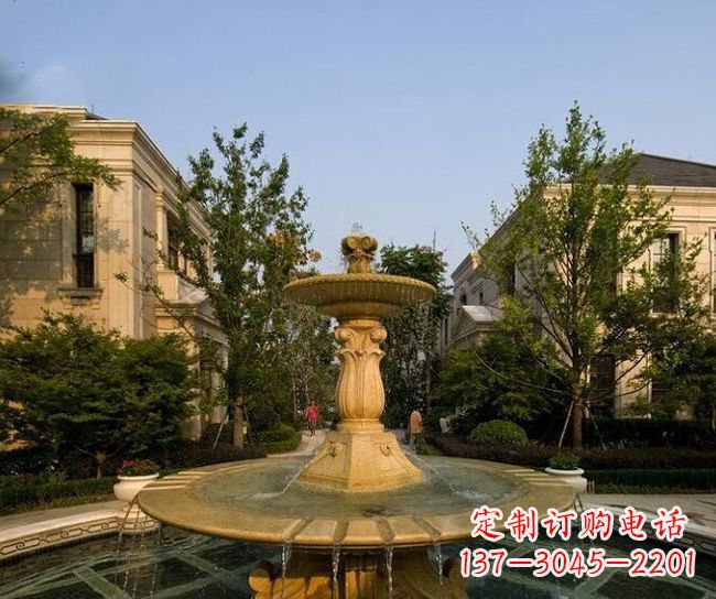 安阳别墅石雕大型喷泉雕塑 (2)