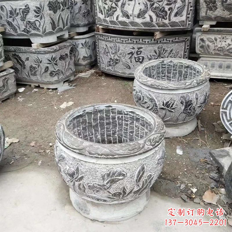 安阳别墅水缸石雕塑