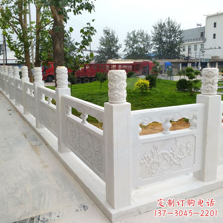 安阳别墅园林大理石石雕栏板护栏