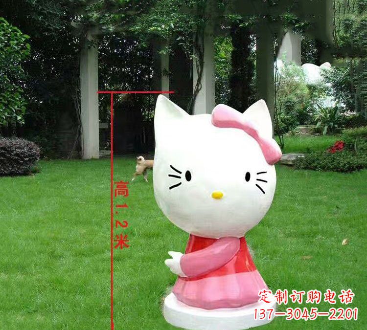安阳玻璃钢HelloKitty卡通动物雕塑