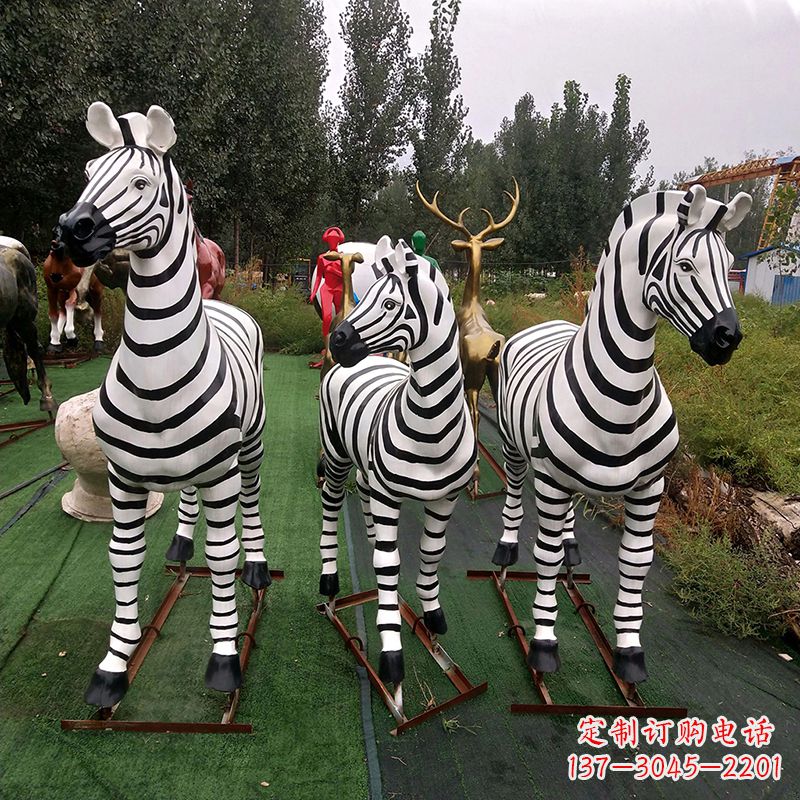 安阳玻璃钢斑马仿真雕塑