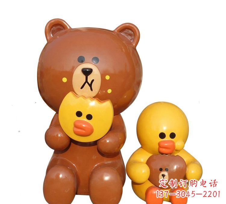 安阳玻璃钢布朗熊和可妮兔