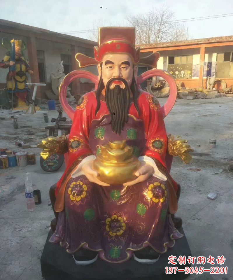 安阳玻璃钢彩绘财神