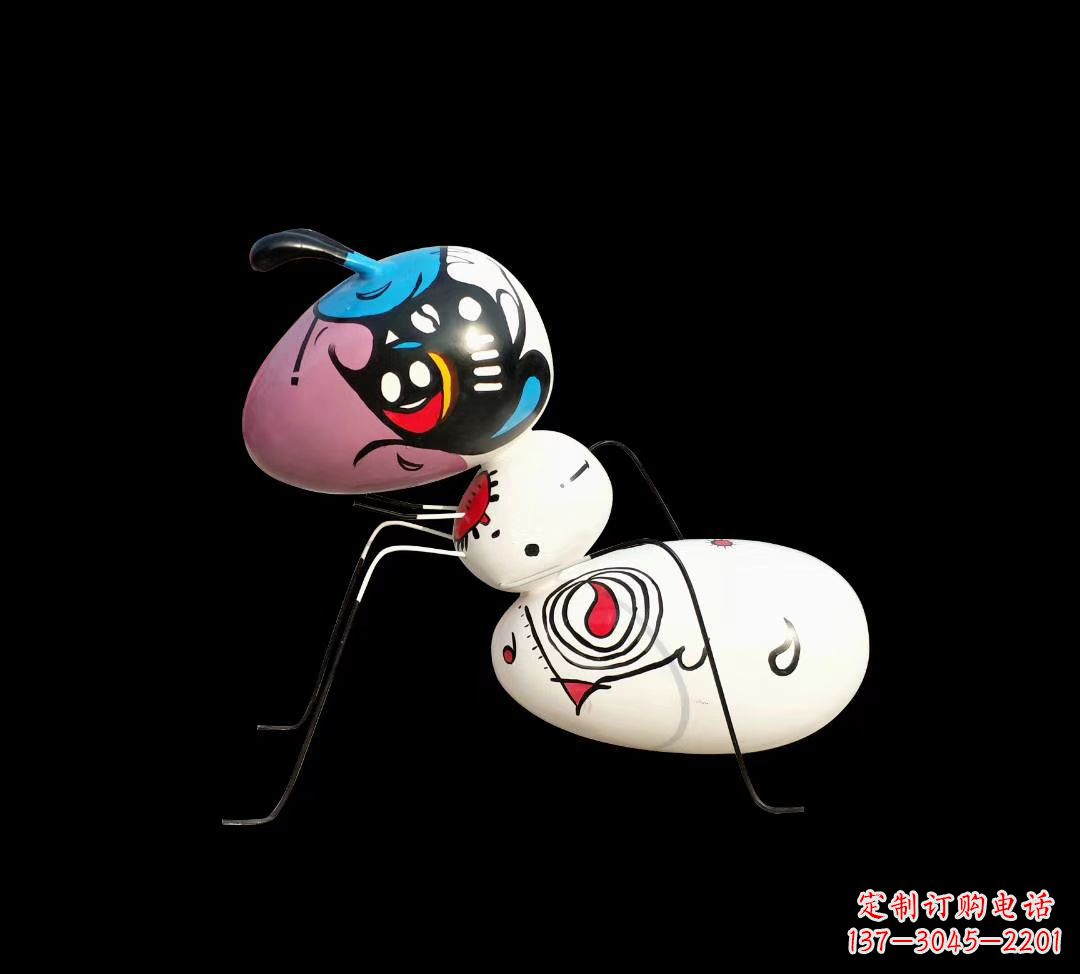 安阳玻璃钢彩绘蚂蚁雕塑