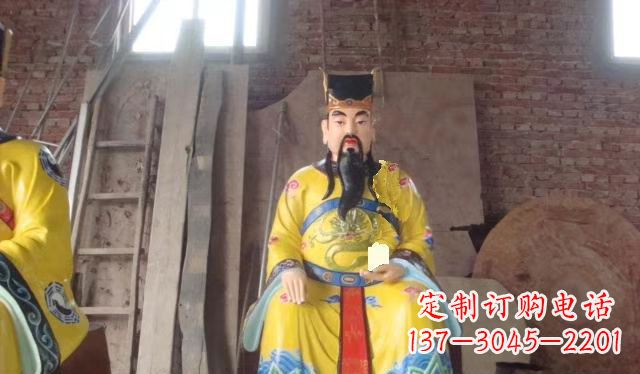 安阳玻璃钢彩绘文财神寺庙神像雕塑