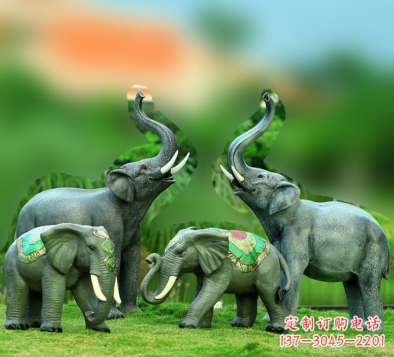 安阳玻璃钢大象雕塑 (2)