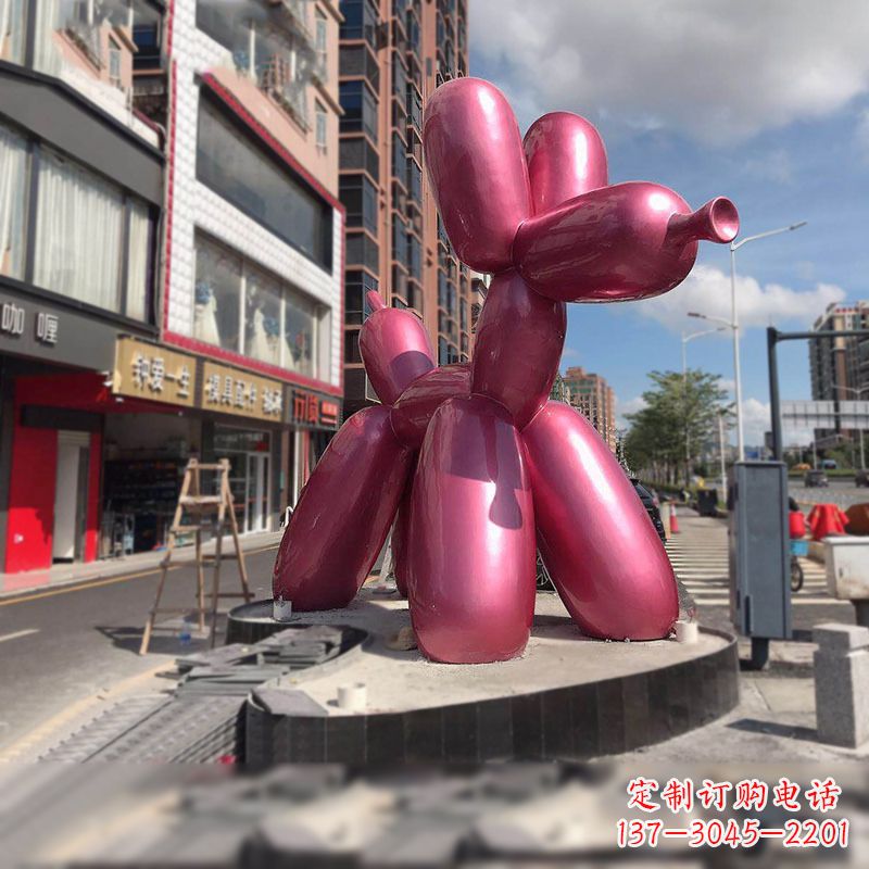 安阳玻璃钢仿气球狗雕塑