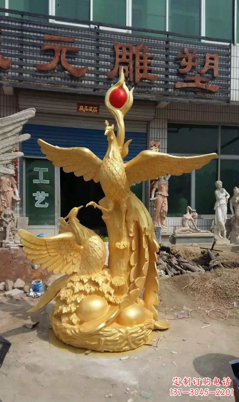安阳玻璃钢仿铜凤凰