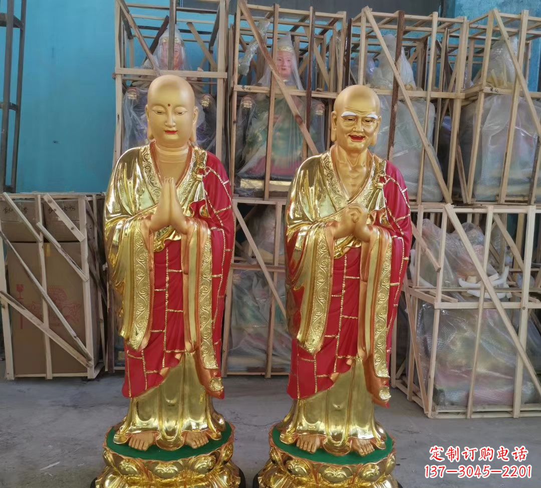 安阳玻璃钢仿铜佛像雕塑寺庙景观雕塑