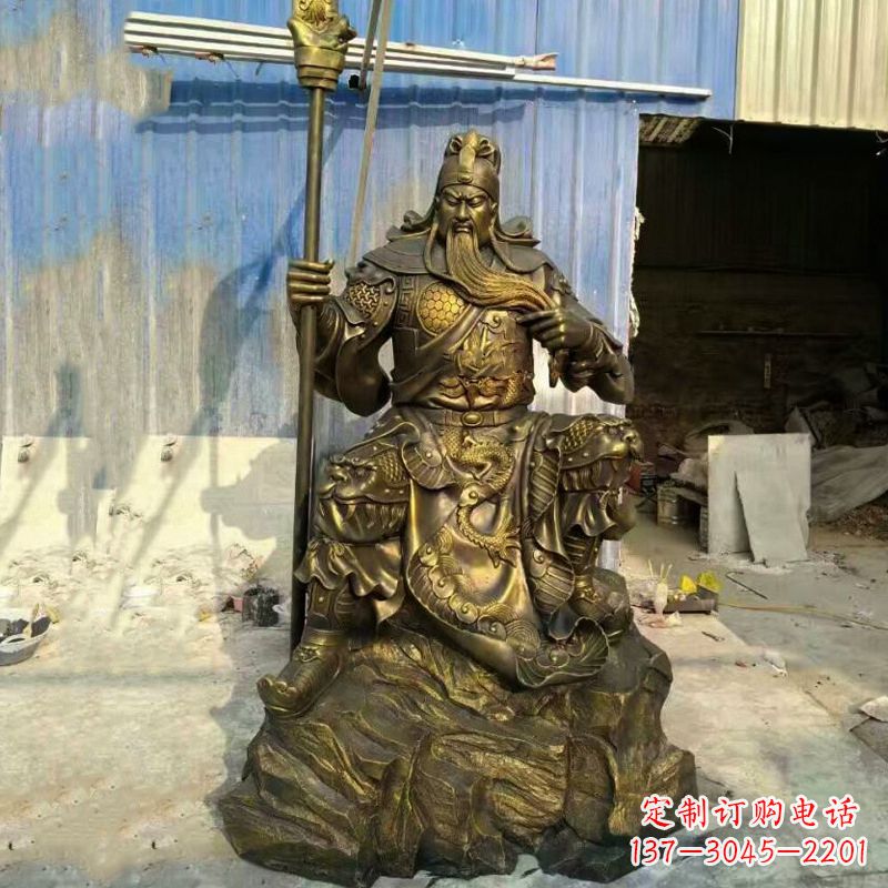 安阳玻璃钢仿铜关羽雕塑