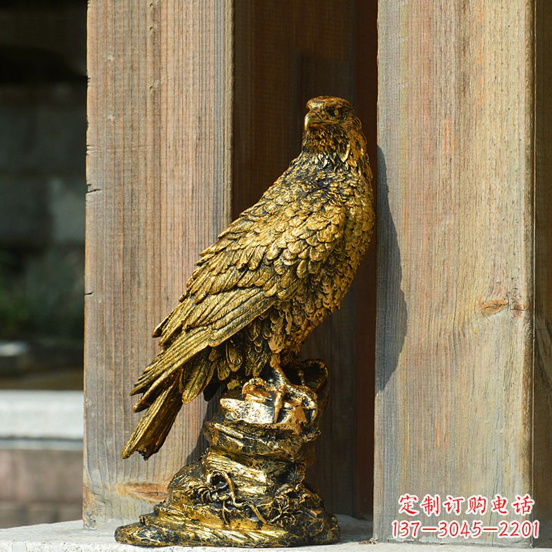 安阳玻璃钢仿铜老鹰雕塑